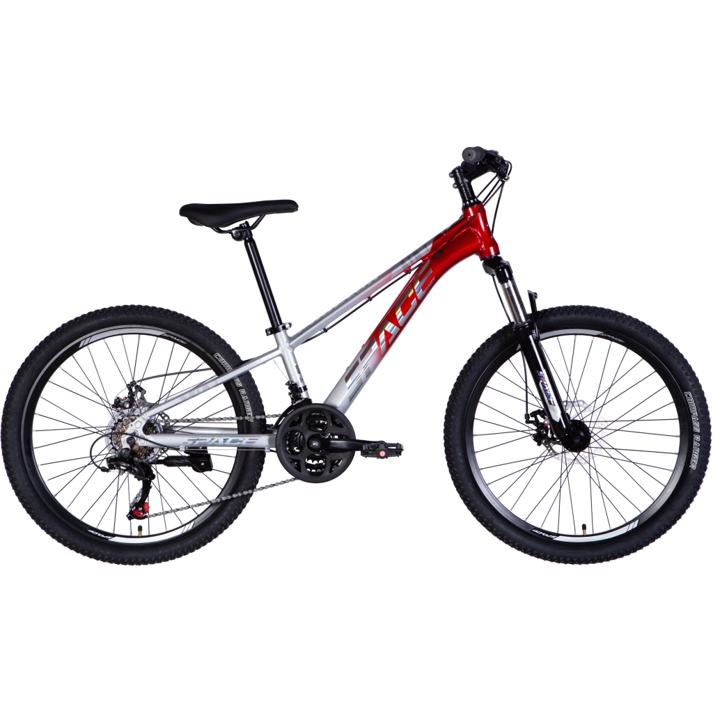 Велосипед Space 24" Phaeton AM DD рама-11" Al сріблясто-червоний 2025 (OPS-SP-24-032) - зображення 1
