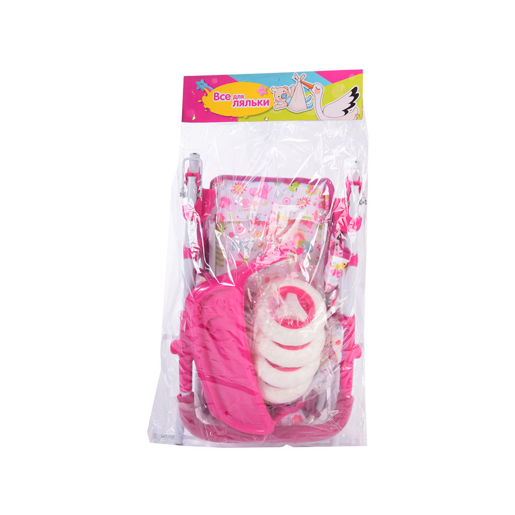 Коляска для ляльок A-Toys прогулянкова, козирок, столик, у пакеті (62836T) - зображення 2