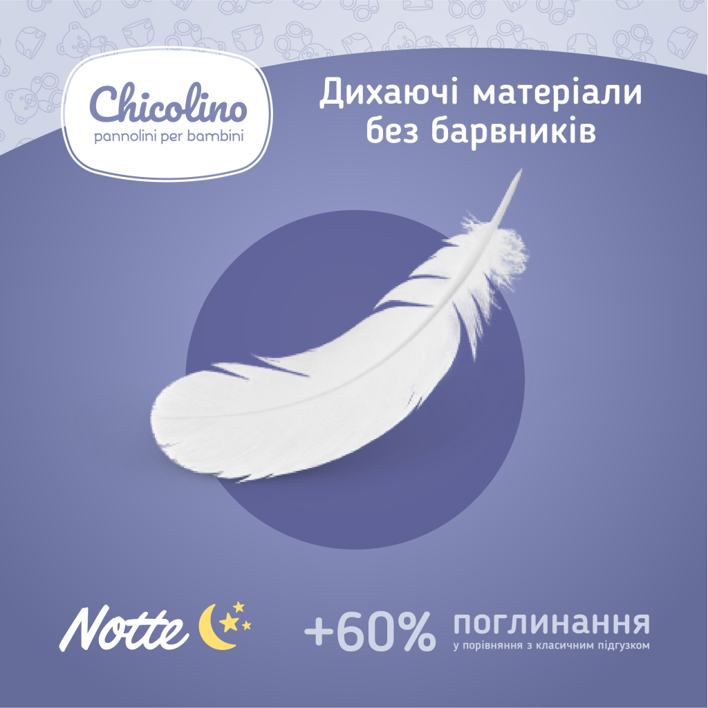 Підгузки Chicolino Night Розмір 4 (7-14 кг) 40 шт (4823098410584) - зображення 9