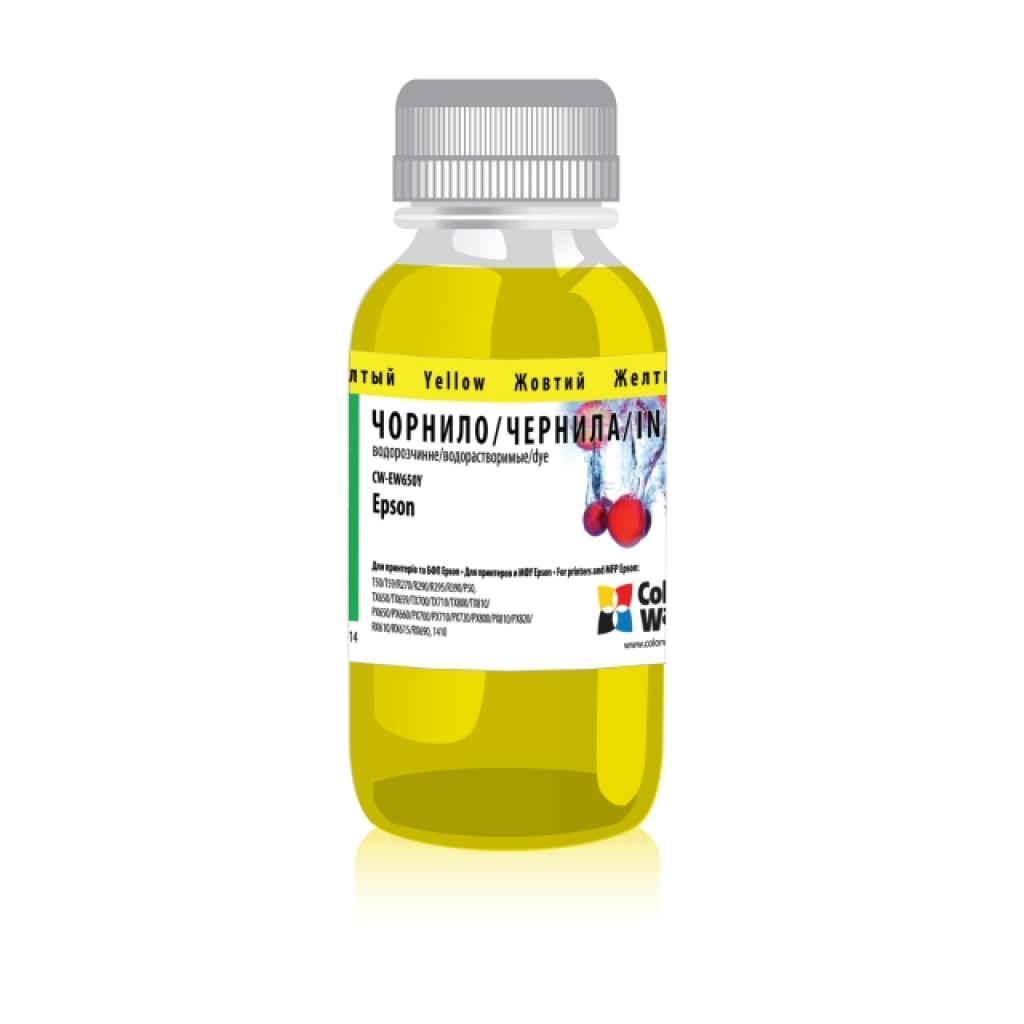 Чорнило ColorWay Epson SP R270/290 RX500 TX650 200мл Yellow (CW-EW650Y02) - зображення 1
