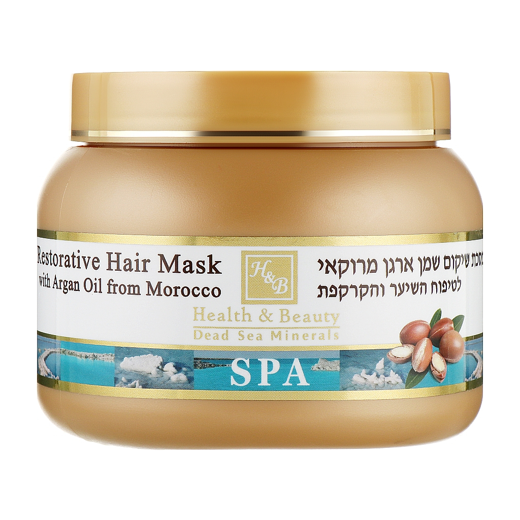 Маска для волосся Health and Beauty Для сухого пошкодженого волосся з маслом арганії марокканської 250 мл (7290011843281) - зображення 1