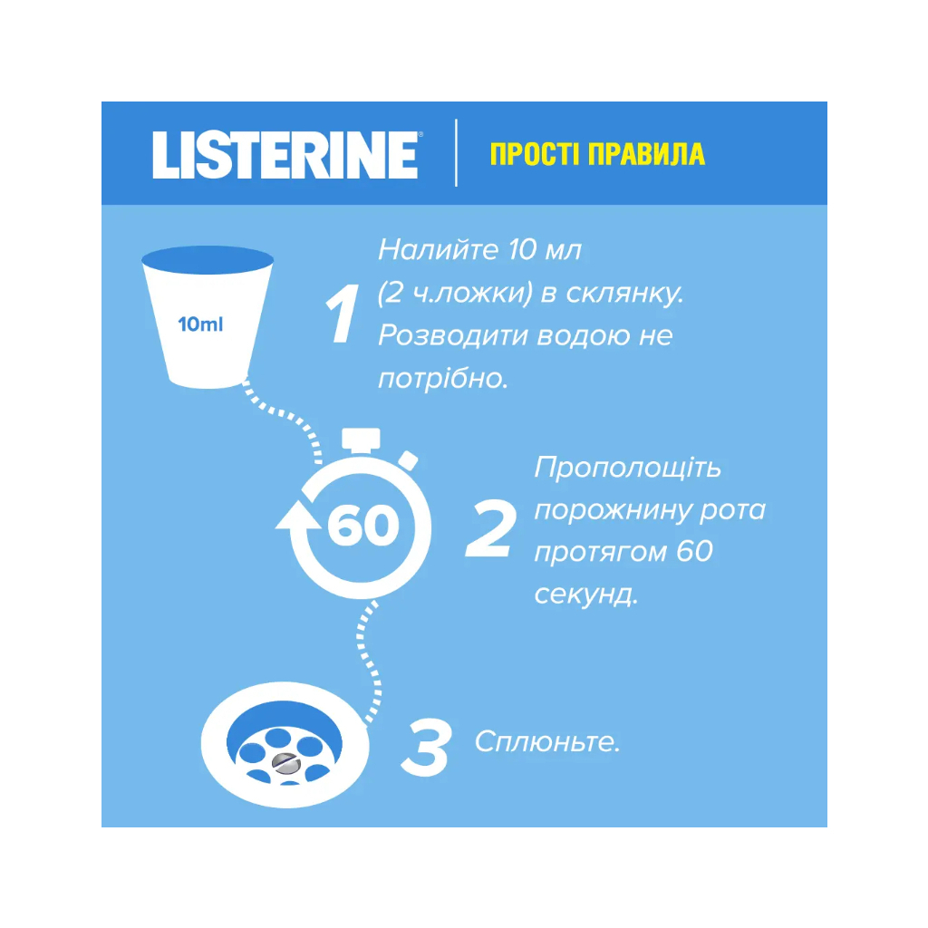 Ополіскувач для порожнини рота Listerine Ультравідбілювання М'який смак 500 мл (3574661491776/3574661491875) - изображение 5