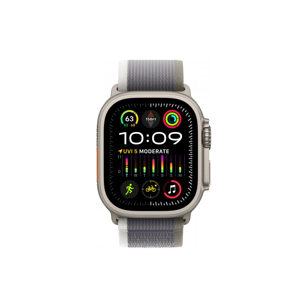 Смарт-годинник Apple Watch Ultra 2 GPS + Cellular, 49mm Titanium Case with Green/Grey Trail Loop - S/M (MRF33UL/A) - зображення 2