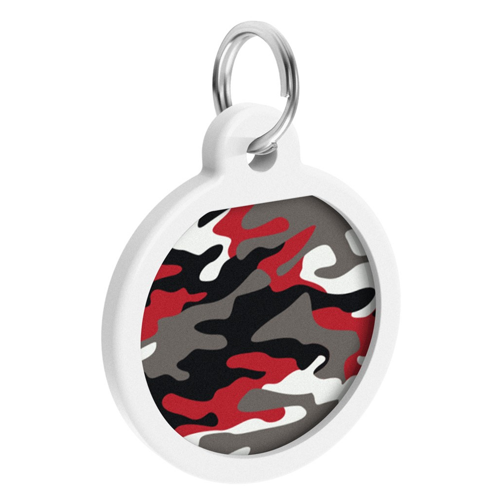 Адресник для тварин WAUDOG Smart ID з QR паспортом "Камо сірий", круг 25 мм (0625-0215) - зображення 3