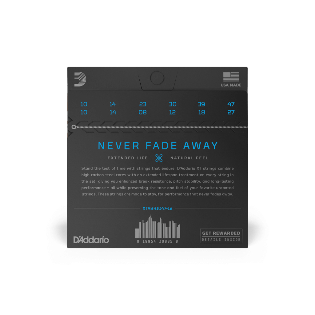 Струни для гітари D'Addario XT 80/20 Bronze Light 12-String (10-47) (XTABR1047-12) - зображення 3