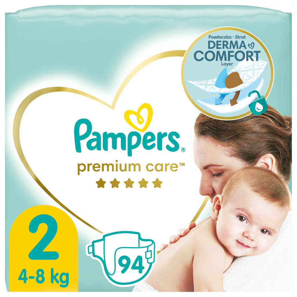 Підгузки Pampers Premium Care Mini Розмір 2 (4-8 кг) 94 шт (8001841104911) - зображення 1