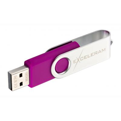 USB флеш накопичувач eXceleram 8GB P1 Series Silver/Purple USB 2.0 (EXP1U2SIPU08) - зображення 5
