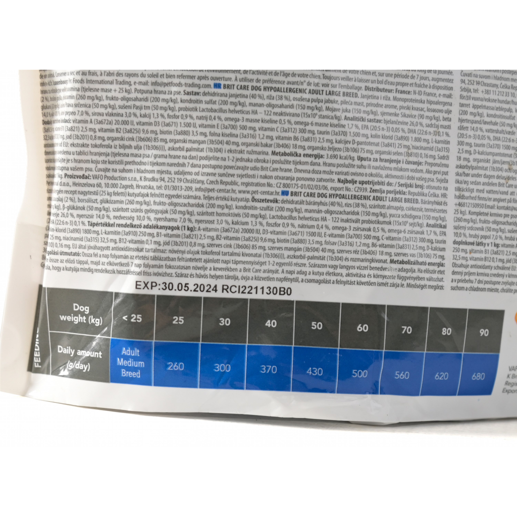 Сухий корм для собак Brit Care Dog Hypoallergenic Adult Large Breed з ягням 3 кг (8595602559084) - зображення 5