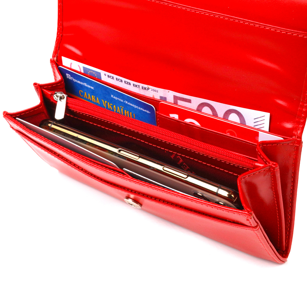 Гаманець Canpellini З натуральної шкіри Червоний (21626) - зображення 6