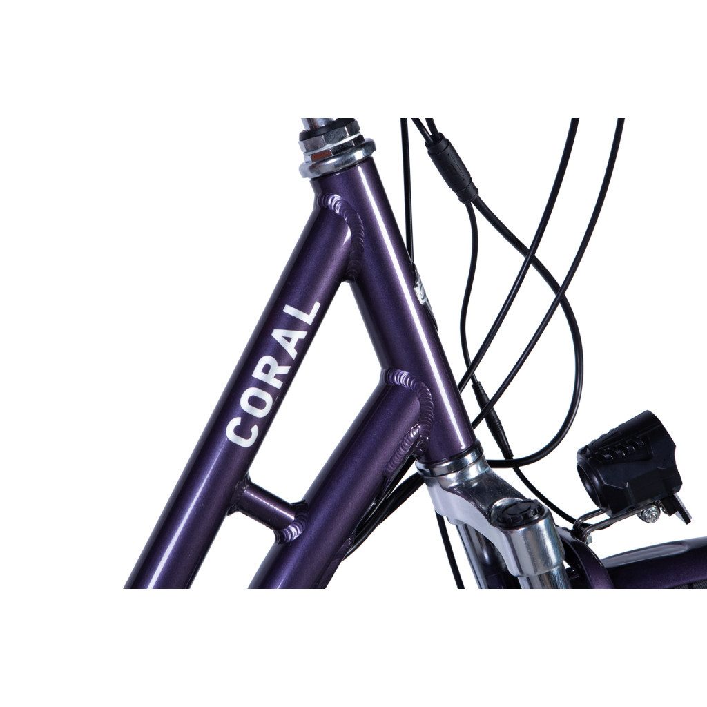 Електровелосипед Dorozhnik eCORAL 28" 19" 36B 12.5А*г St 2024 Сливовий (ELB-D-28-051) - зображення 2