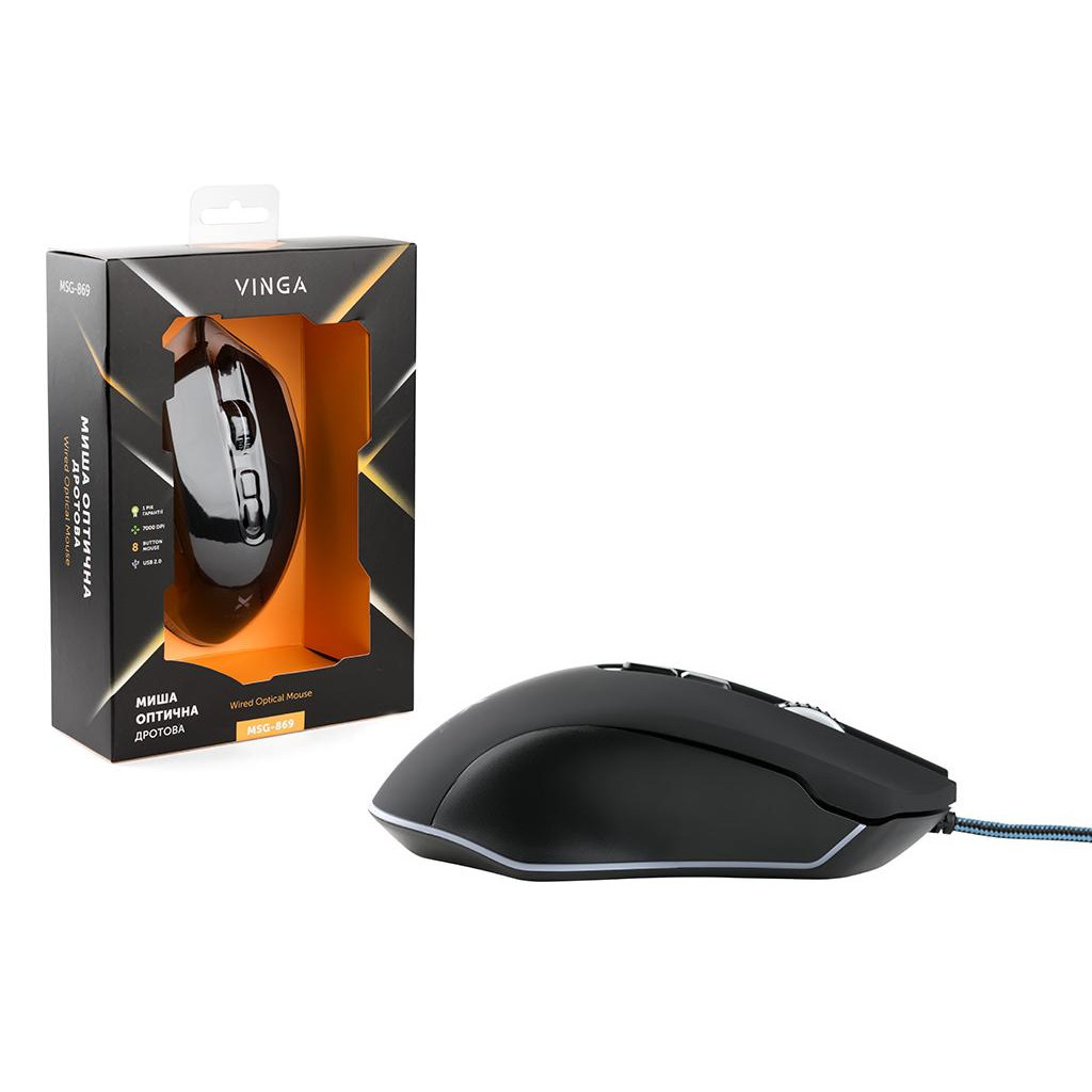 Мишка Vinga MSG-869 black - зображення 8