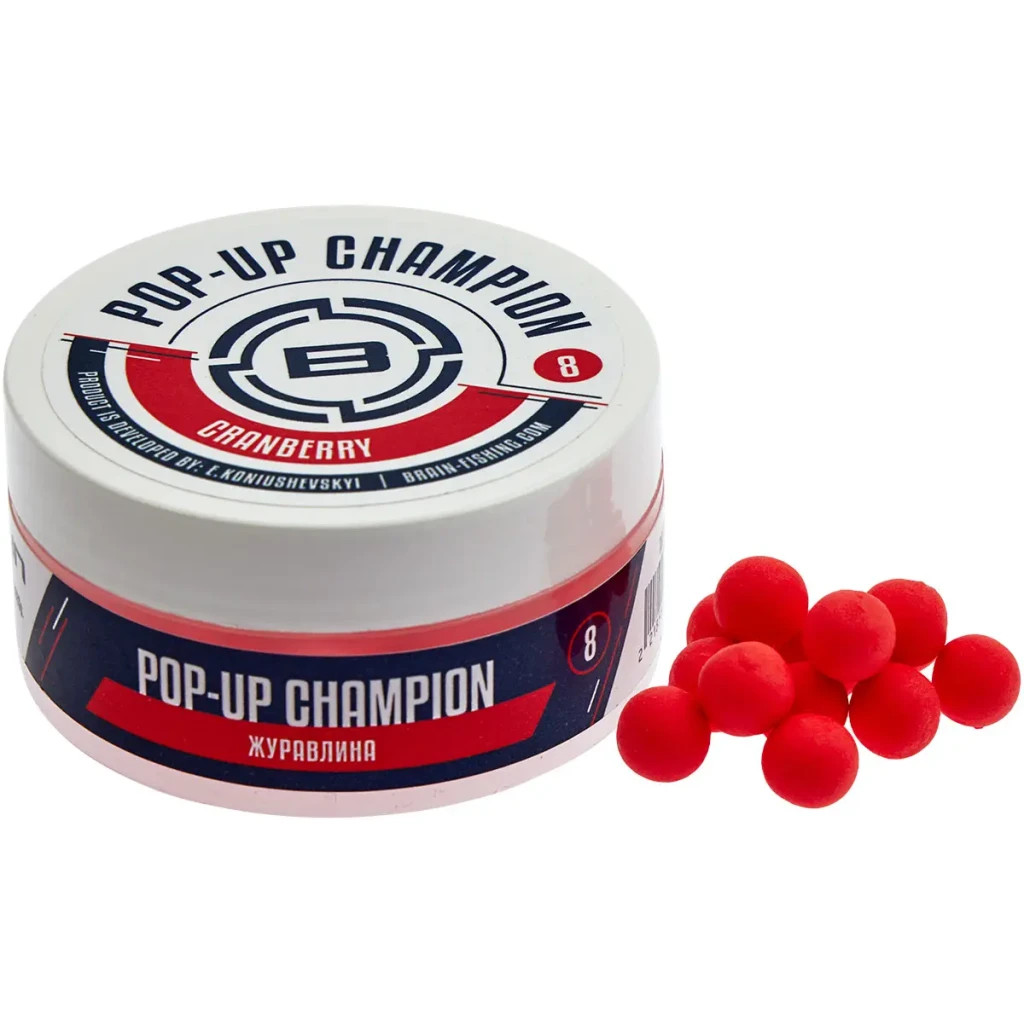 Бойл Brain fishing Champion Pop-Up Сranberry (журавлина) 10mm 34g (1858.21.38) - зображення 1