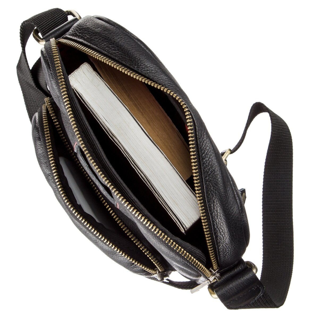 Сумка Shvigel Чоловіча шкіряна Чорна (19111) - зображення 6