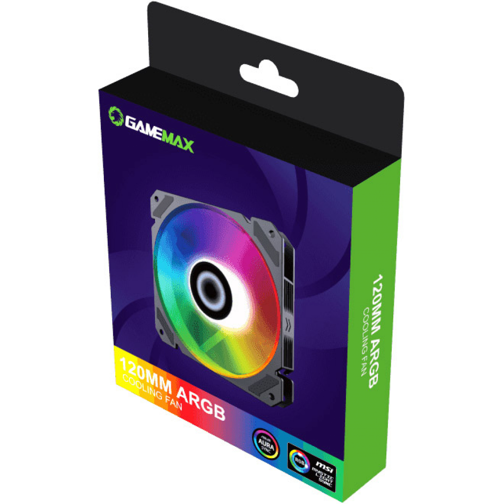 Кулер до корпусу Gamemax FN-12Rainbow-C9 - зображення 7