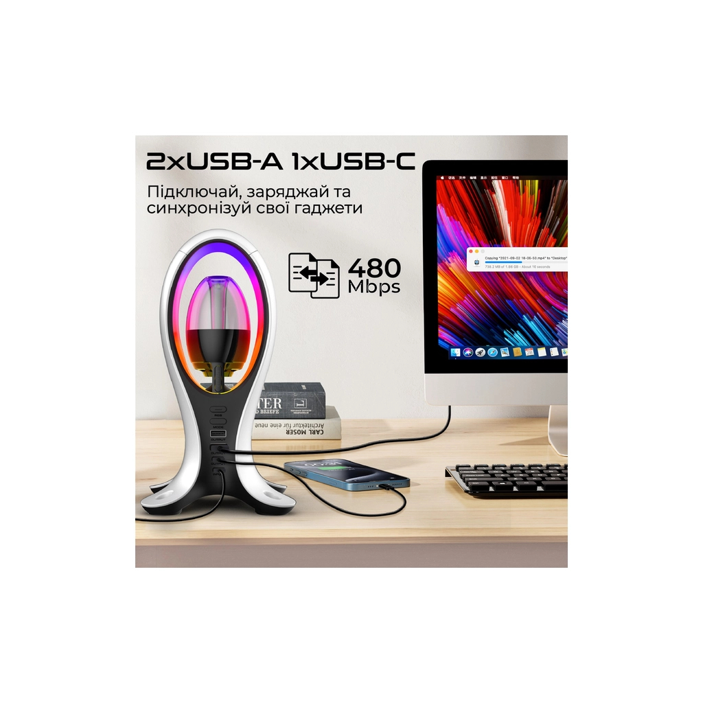 Акустична система Promate Alpha-X USB Black (alpha-x) - зображення 4