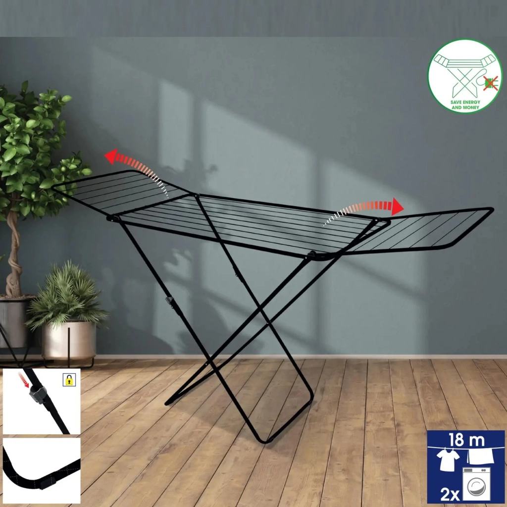 Сушарка для білизни Casa Si Kolibri 18m Black Підлогова (CS42191C06E) (DAS302861) - зображення 4