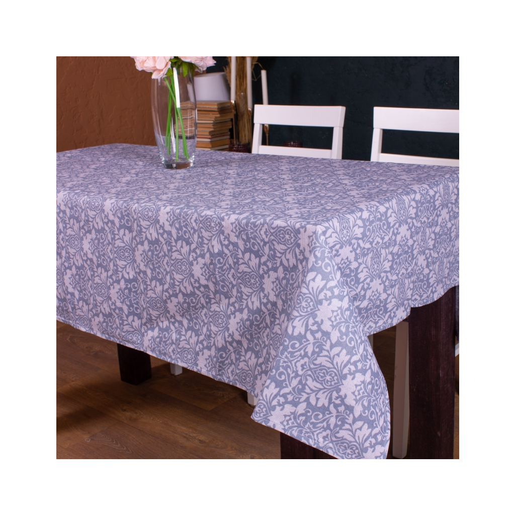 Скатертина MirSon Рогожа №217 Blue Patterns 130x300 см (2200006738534) - зображення 1