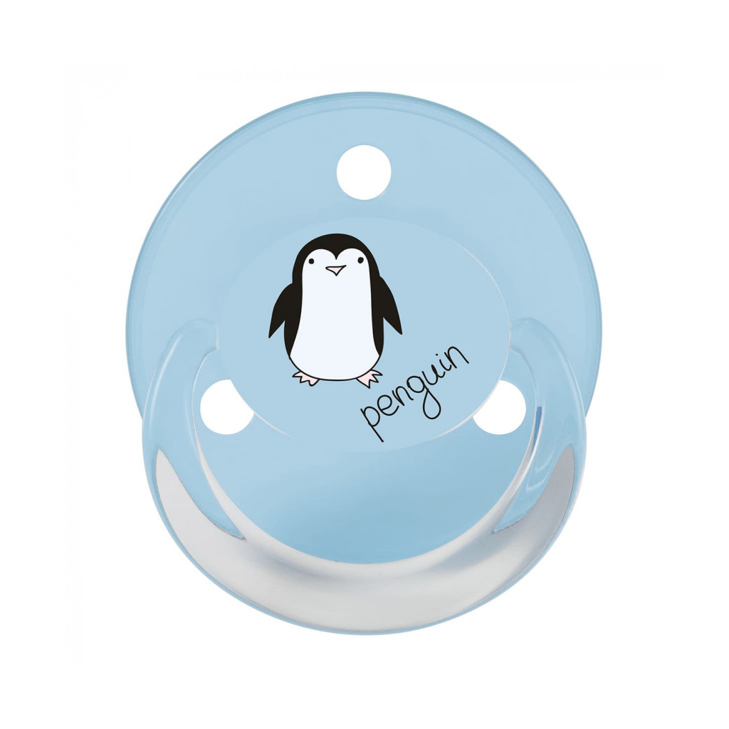 Пустушка Baby-Nova Penguin&Bear Uni 0-24 міс., блакитна/сіра, 2 шт. (3962098) - зображення 2