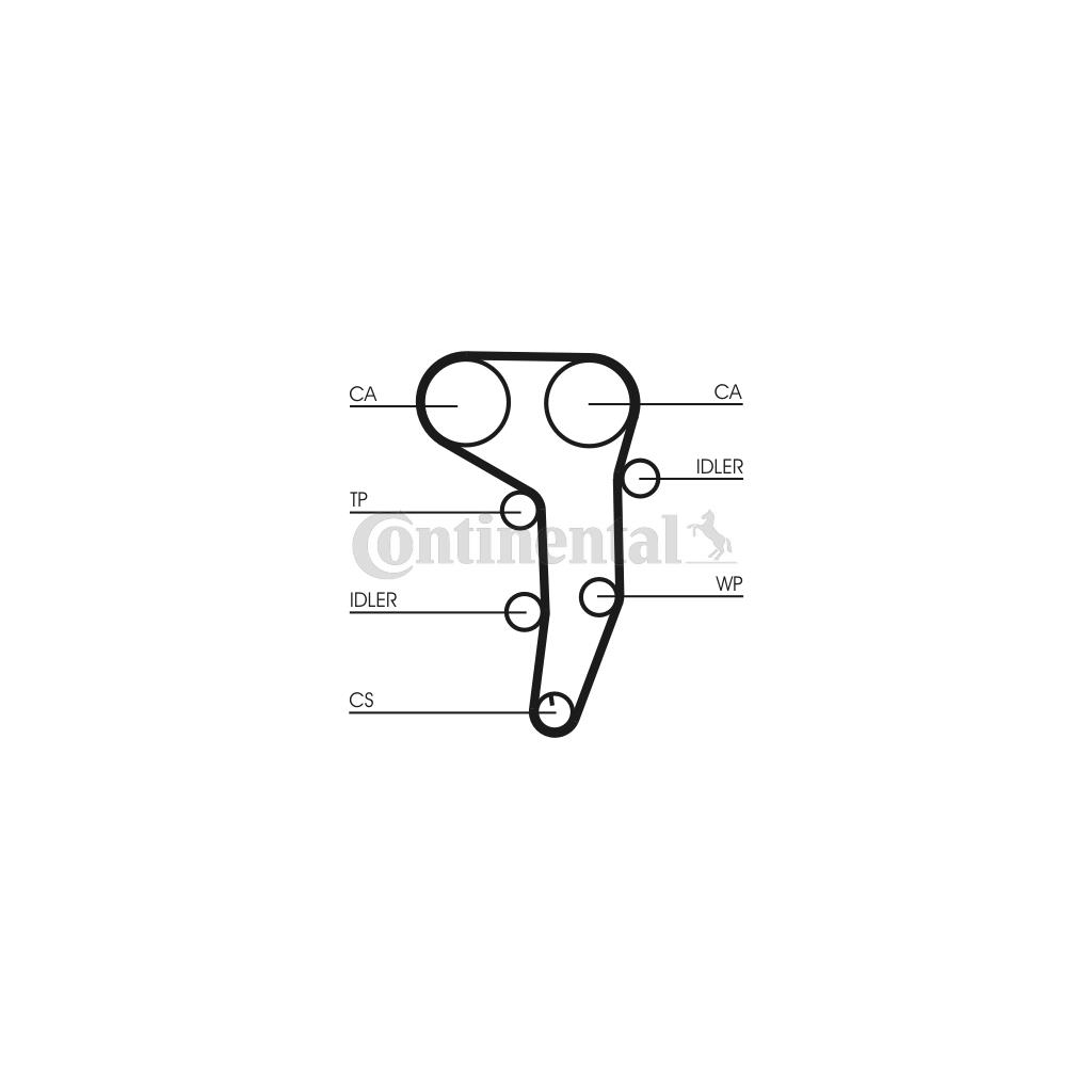 Комплект ременя ГРМ з помпой CONTITECH CT1051WP1 - зображення 2