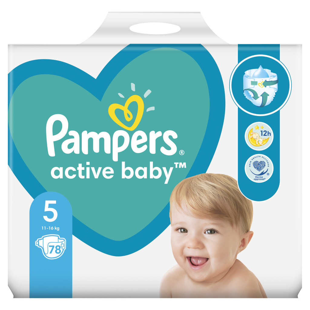Підгузки Pampers Active Baby Junior Розмір 5 (11-16 кг), 78 шт (8001090950536) - зображення 2