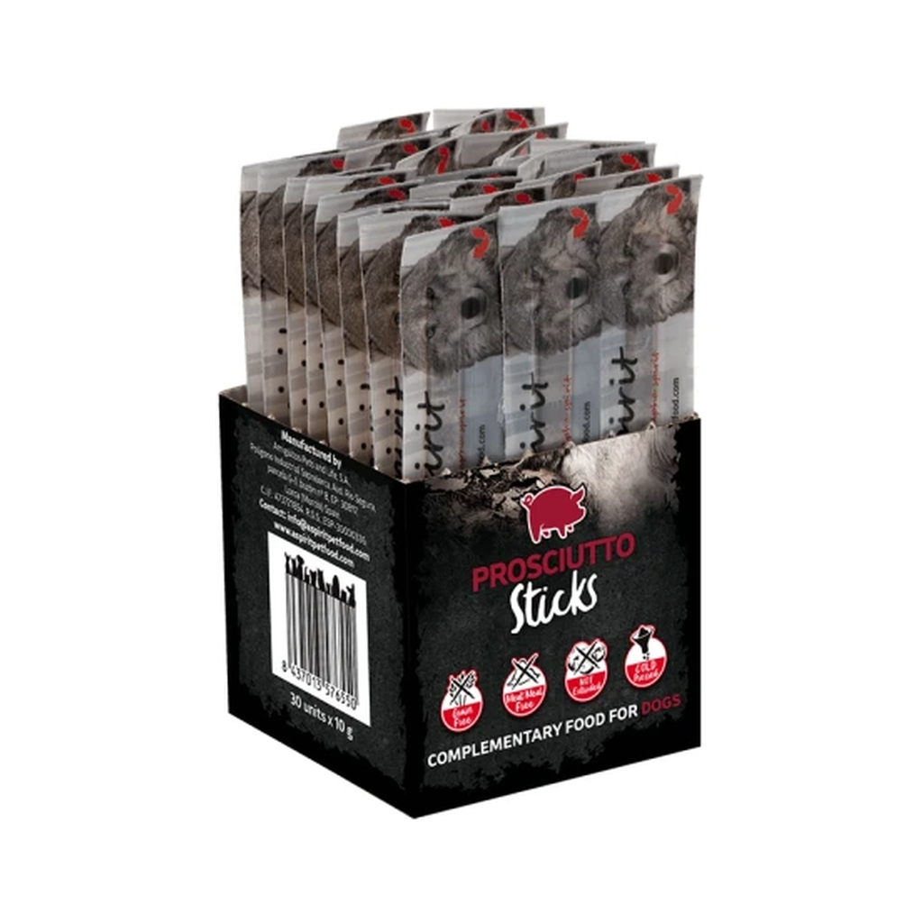 Ласощі для собак Alpha Spirit Dog Sticks Prosciutto 300 г 30 шт (8436586310646) - зображення 1
