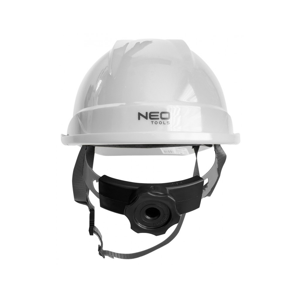 Каска захисна Neo Tools пластик ABS, пряжка для регулювання, біла (97-221) - изображение 1