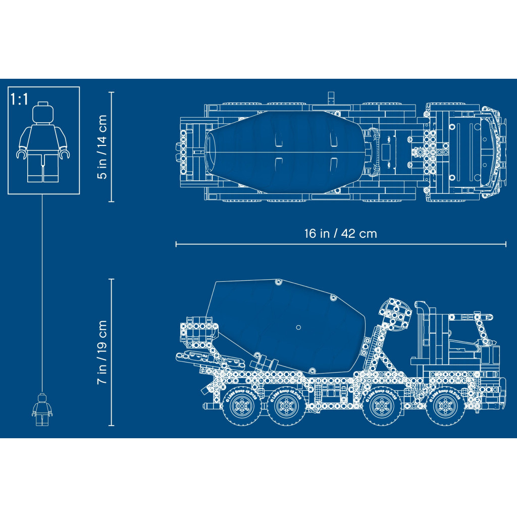 Конструктор LEGO Technic Бетонозмішувач 1163 деталі (42112) - зображення 11