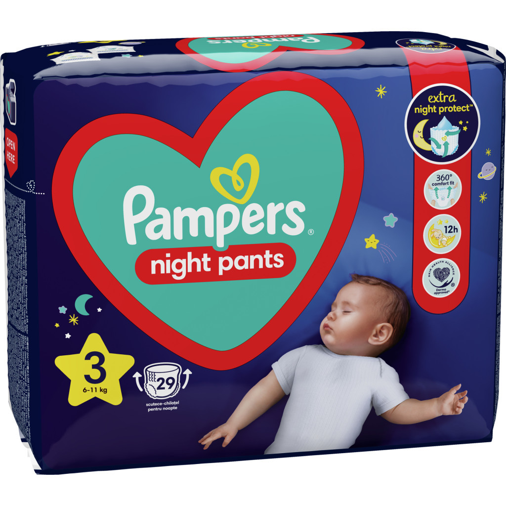 Підгузки Pampers трусики нічні Night Pants Розмір 3 (6-11кг) (8006540234679) - зображення 3