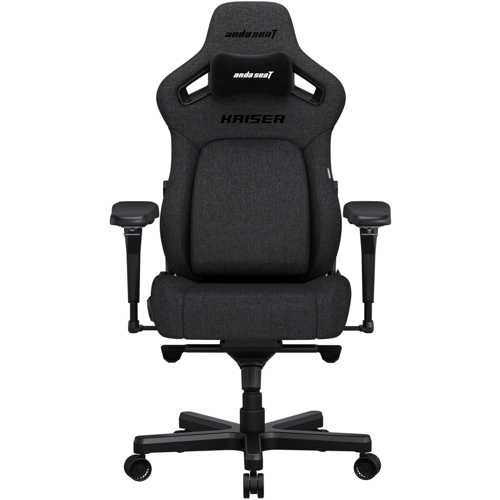 Крісло ігрове Anda Seat Kaiser 4 Linen Fabric Size L Dark Gray (AD12YDDC-L-20-GB-CF) - зображення 1