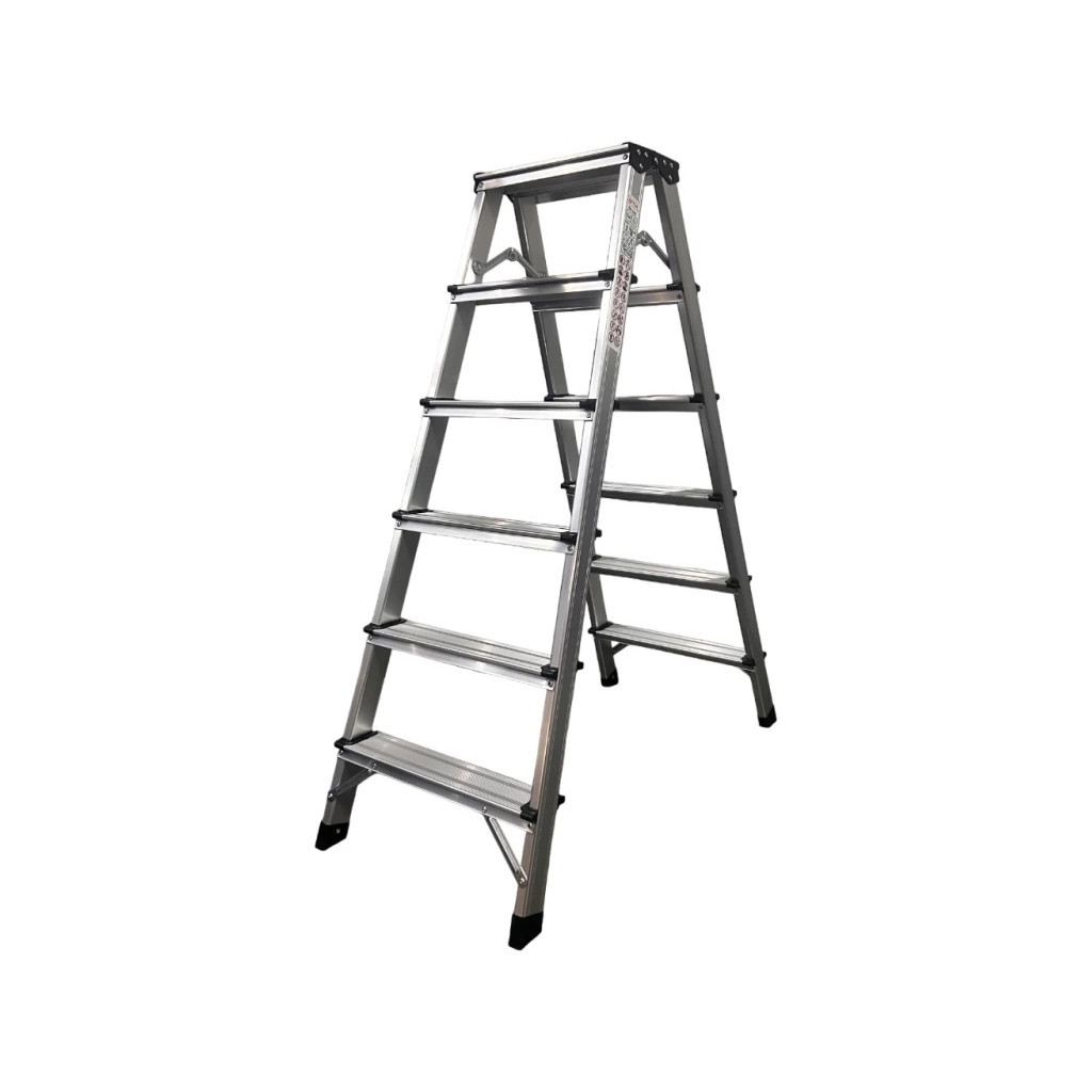 Драбина GTM 6сх. верхня сходинка 1,18м, двостороння (KMH1206) - зображення 1