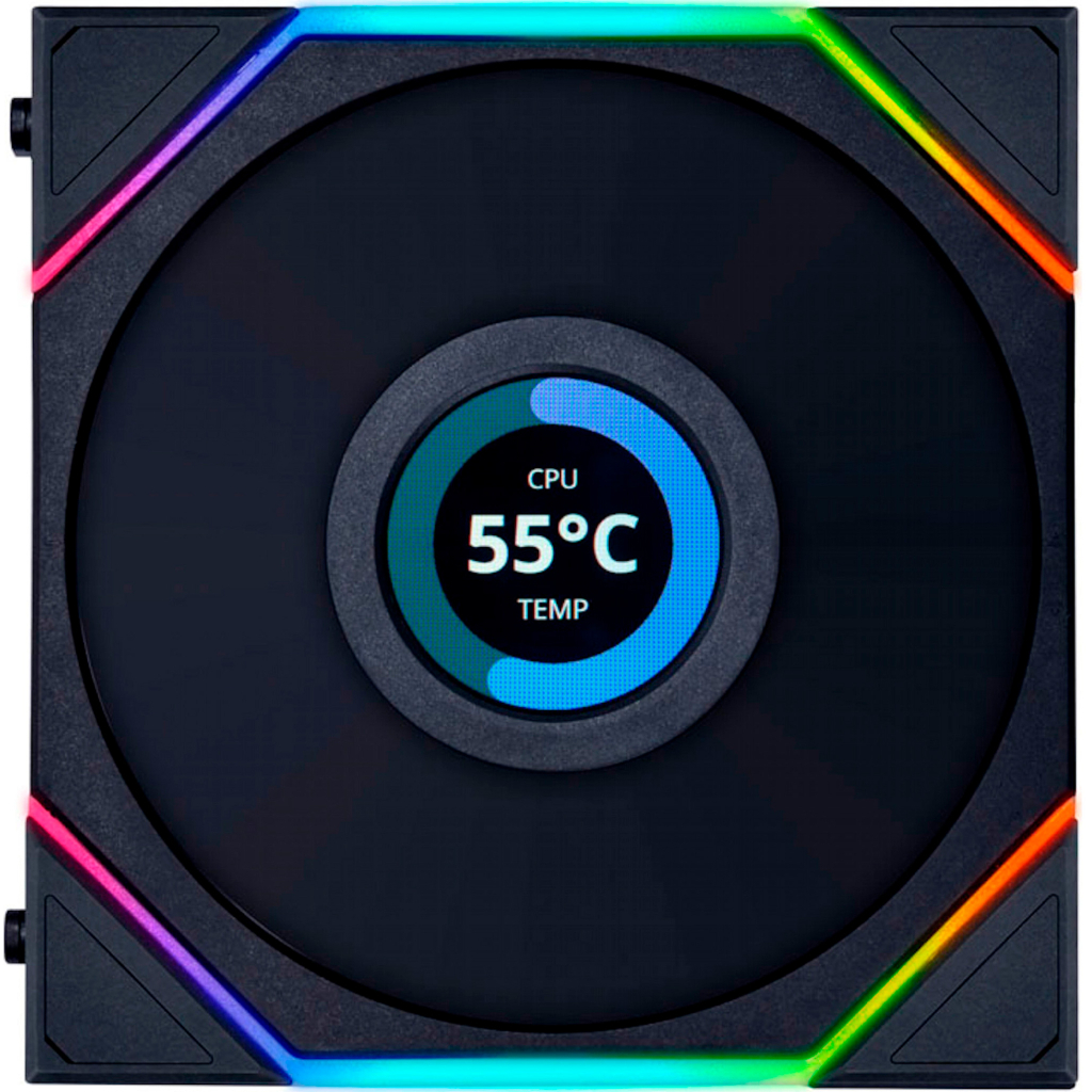 Кулер до корпусу Lian Li Reverse TL LCD 120-3, Black (G99.12RTLLCD3B.00) - зображення 5