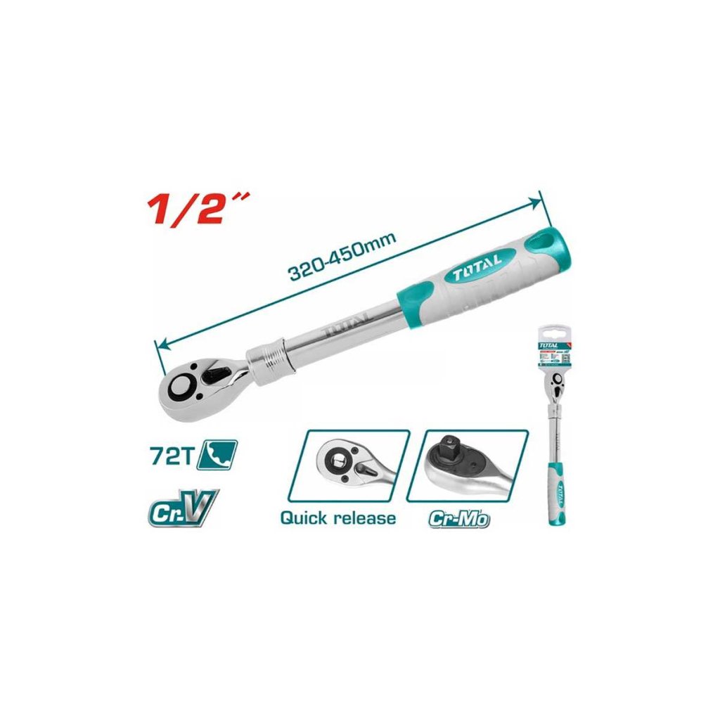 Тріскачка Total THT106128L 1/2", 320-450 мм. (THT106128L) - зображення 2