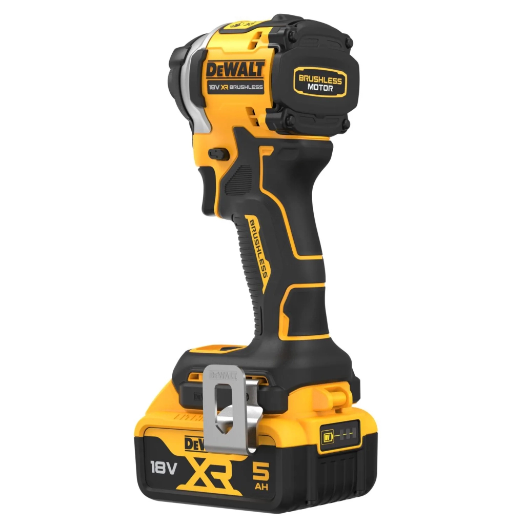 Шуруповерт DeWALT 18 В XR Li-Ion, 2x5Ah, безщітковий, 206 Нм, 3250 об/хв, TSTAK (DCF850P2T) - зображення 4