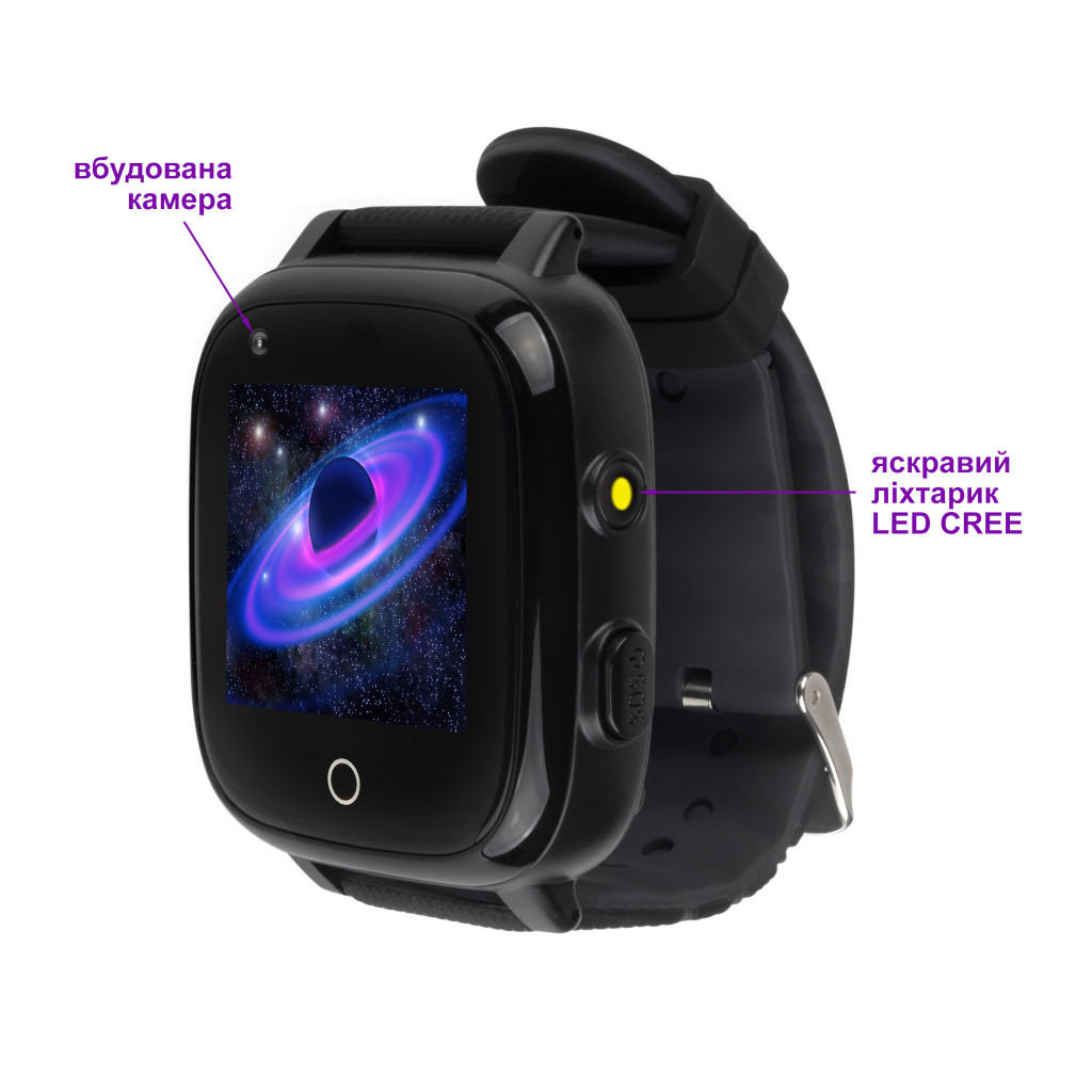 Смарт-годинник Amigo GO005 4G WIFI Kids waterproof Thermometer Black (747016) - зображення 4