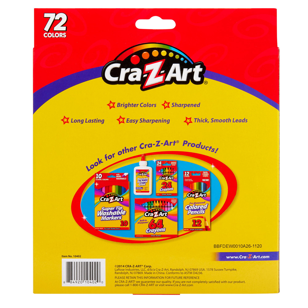 Олівці кольорові Cra-Z-Art 72 кольорів (10402CRA) - изображение 9