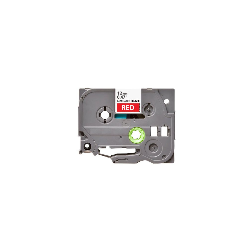 Стрічка для принтера етикеток UKRMARK B-T435P, ламінована, 12мм х 8м, white on red, аналог TZe435 (900784) - зображення 2