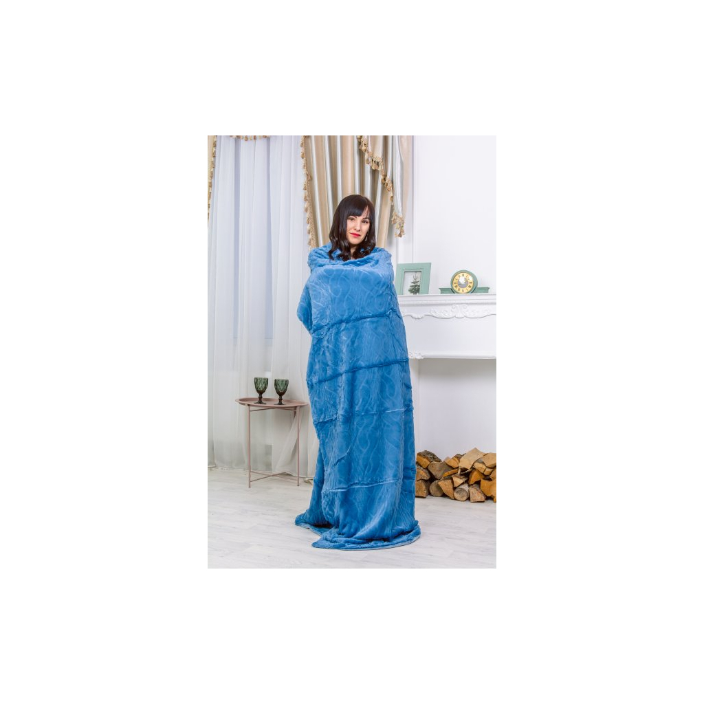 Плед MirSon 1002 Damask Blue 150x200 (2200003051070) - зображення 5
