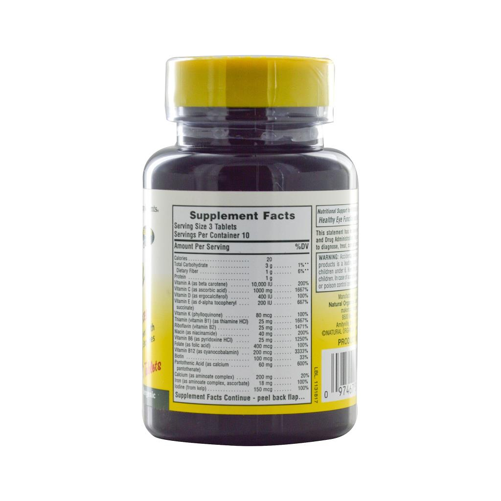 Мультивітамін Natures Plus Мультивітаміни з лютеїном, Ultra Source of Life, 30 таблеток (NTP30511) - зображення 2