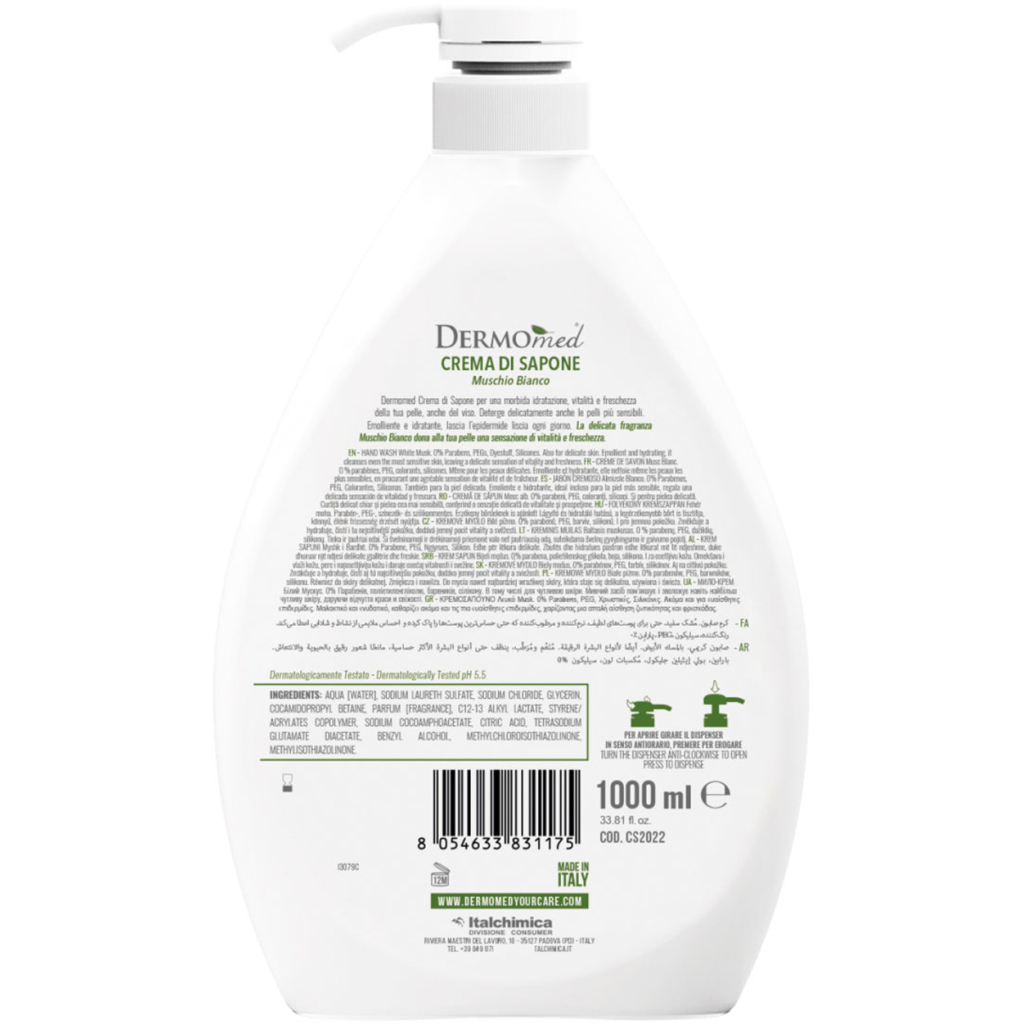 Рідке мило DermoMed Білий мускус 1000 мл (8054633831175) - зображення 2