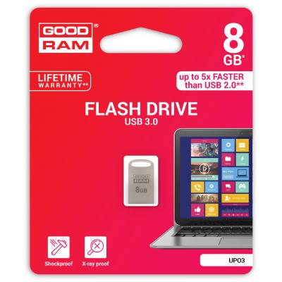 USB флеш накопичувач Goodram 8GB Point Silver USB 3.0 (UPO3-0080S0R11) - зображення 3