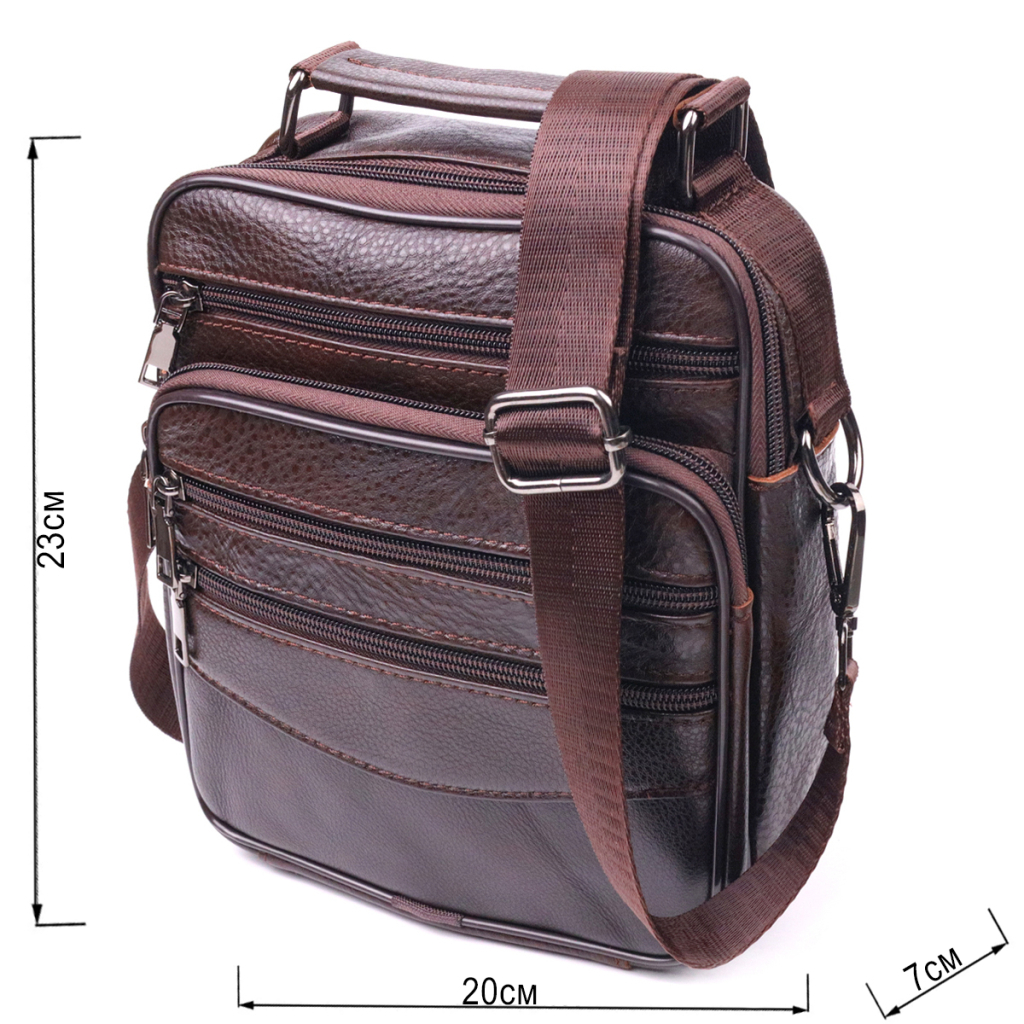 Сумка Vintage Чоловіча шкіряна Коричнева (21274) - зображення 3