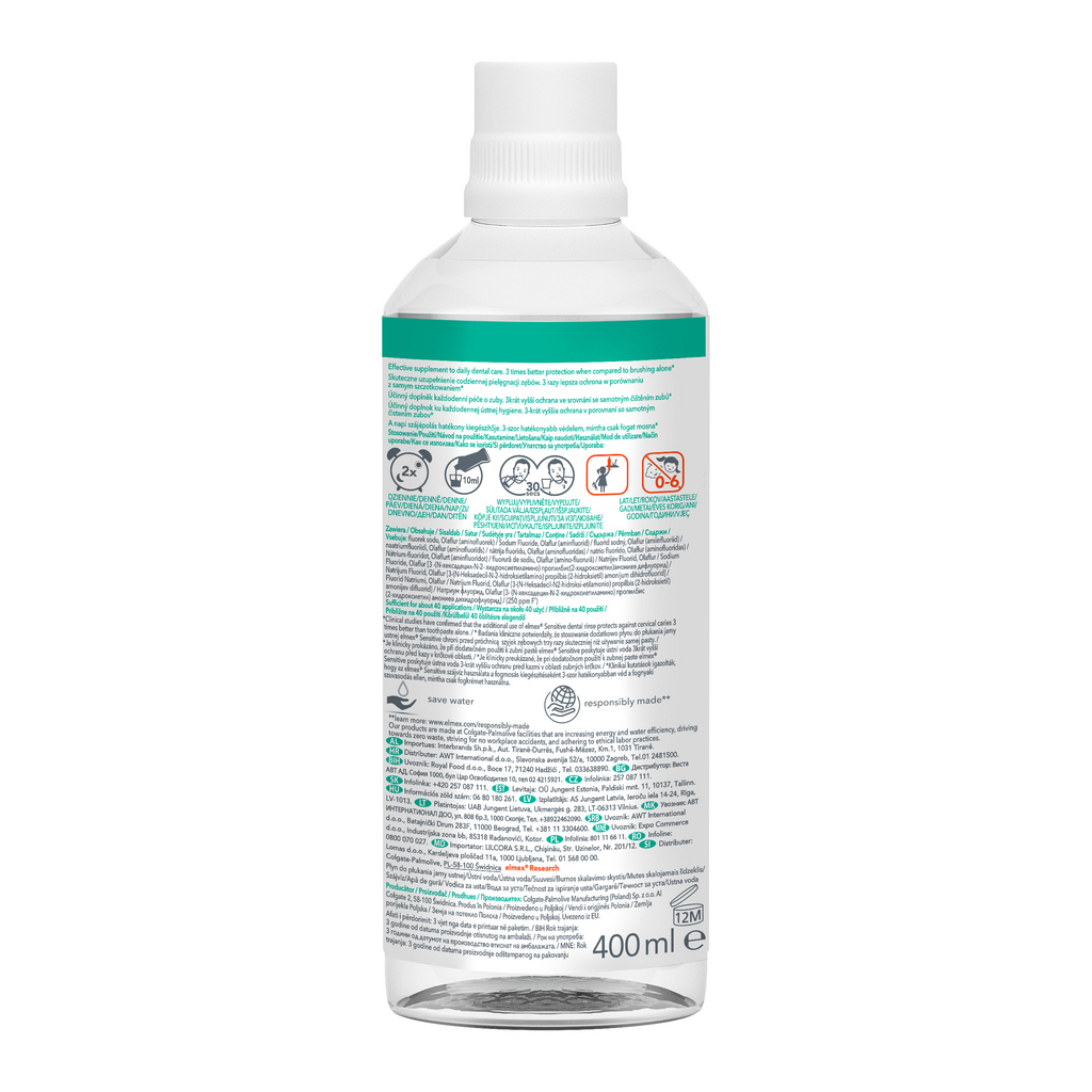 Ополіскувач для порожнини рота Elmex Sensitive Plus 400 мл (7610108065370) - изображение 2
