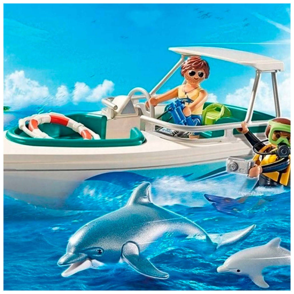 Конструктор Playmobil Моторний човен з дайвером (6081007) - зображення 2