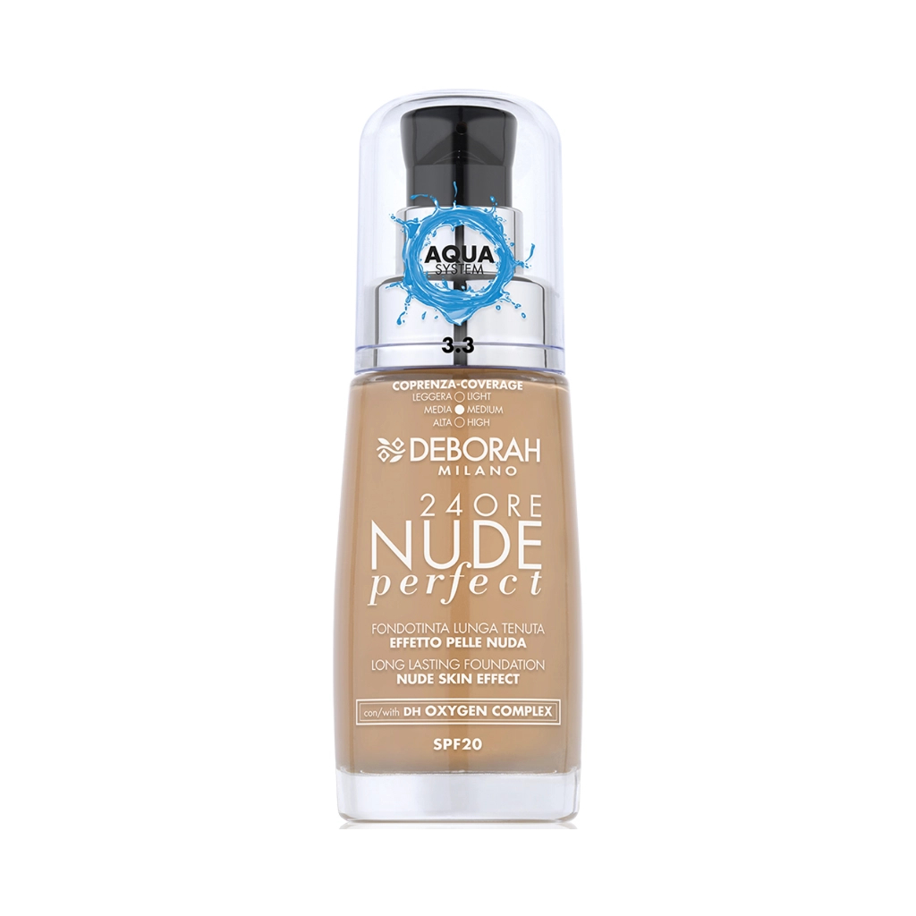 Тональна основа Deborah 24Ore Nude Perfect SPF20 3.3 30 мл (8009518377057) - изображение 1