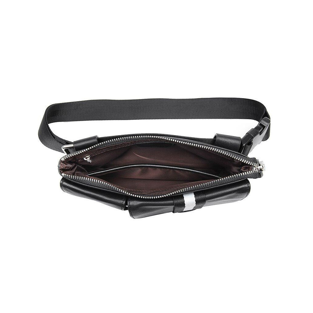 Сумка Vintage Поясна шкіряна Чорна (14953) - зображення 9