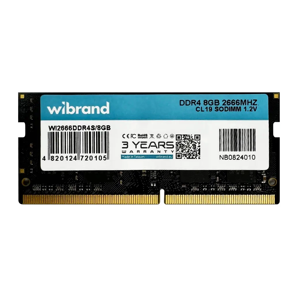 Модуль пам'яті для ноутбука SoDIMM DDR4 8GB 2666 MHz Wibrand (WI2666DDR4S/8GB) - зображення 1