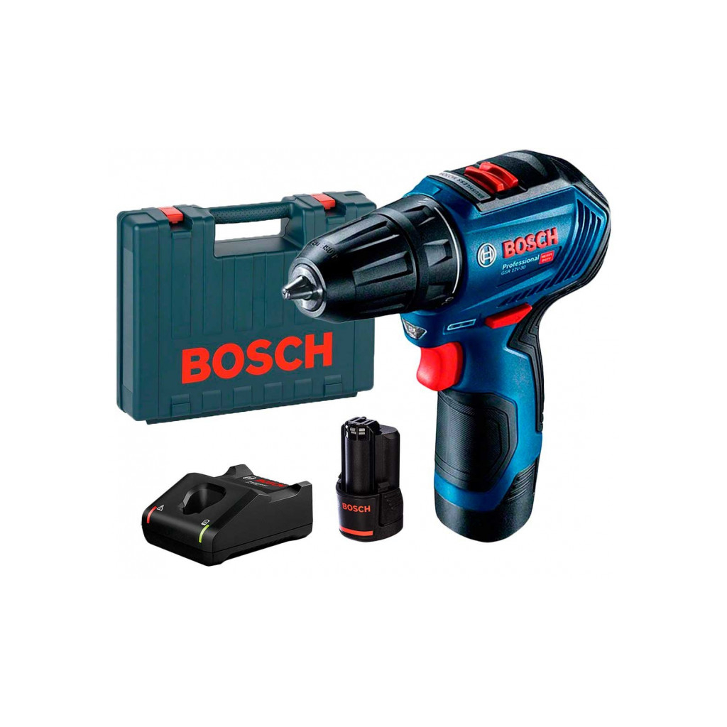 Шуруповерт Bosch Professional GSR 12V-30 2x 2.0Аг, GAL 12V-40, кейс (0.601.9G9.000) - зображення 2