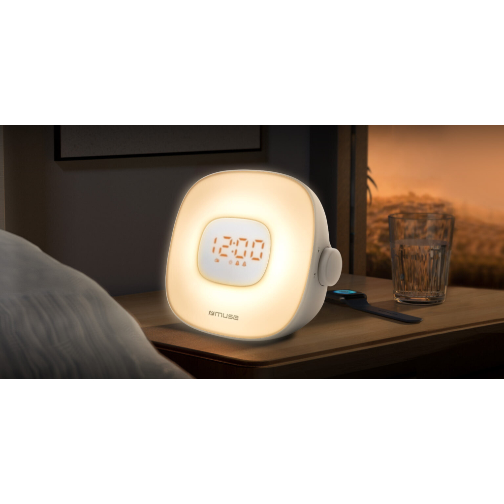 Настільний годинник Muse Радіо-годинник з USB білий (ML-198 CR) - зображення 7