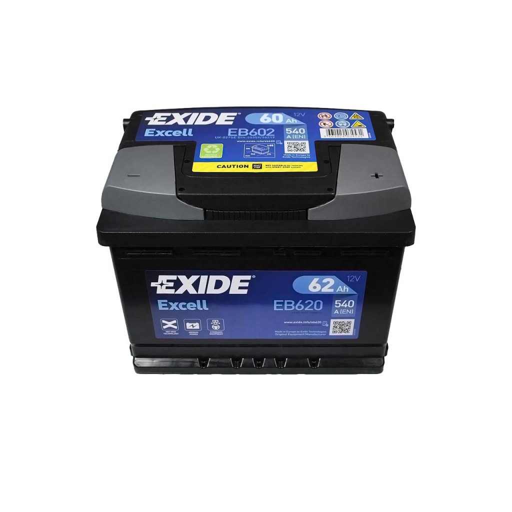 Акумулятор автомобільний EXIDE EXCELL 60Ah Н Ев (-/+) (540EN) (EB602) - picture 2