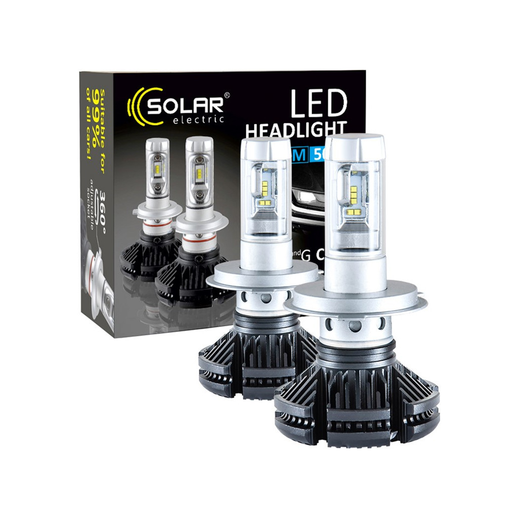 Автолампа SOLAR H4 12/24V 6000Lm 50W ZES Chip (8804) - зображення 3